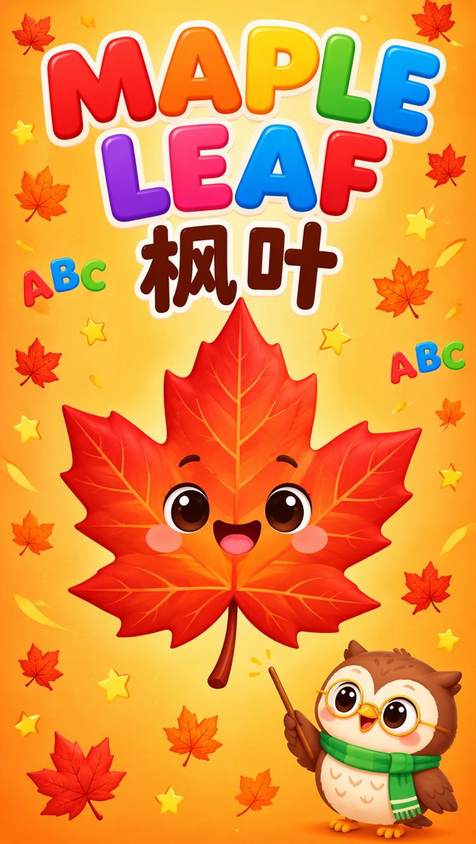 Word card: MAPLE LEAF 枫叶