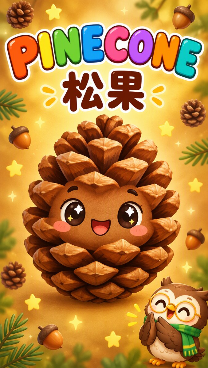 Word card: PINECONE 松果