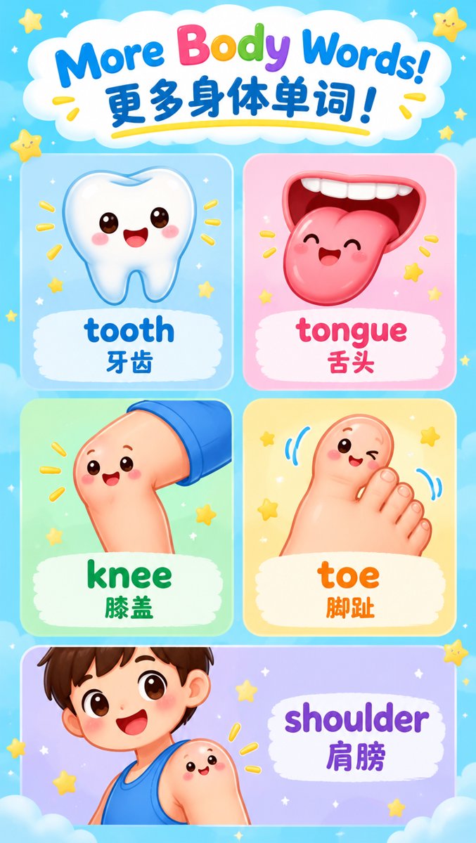 More body words grid