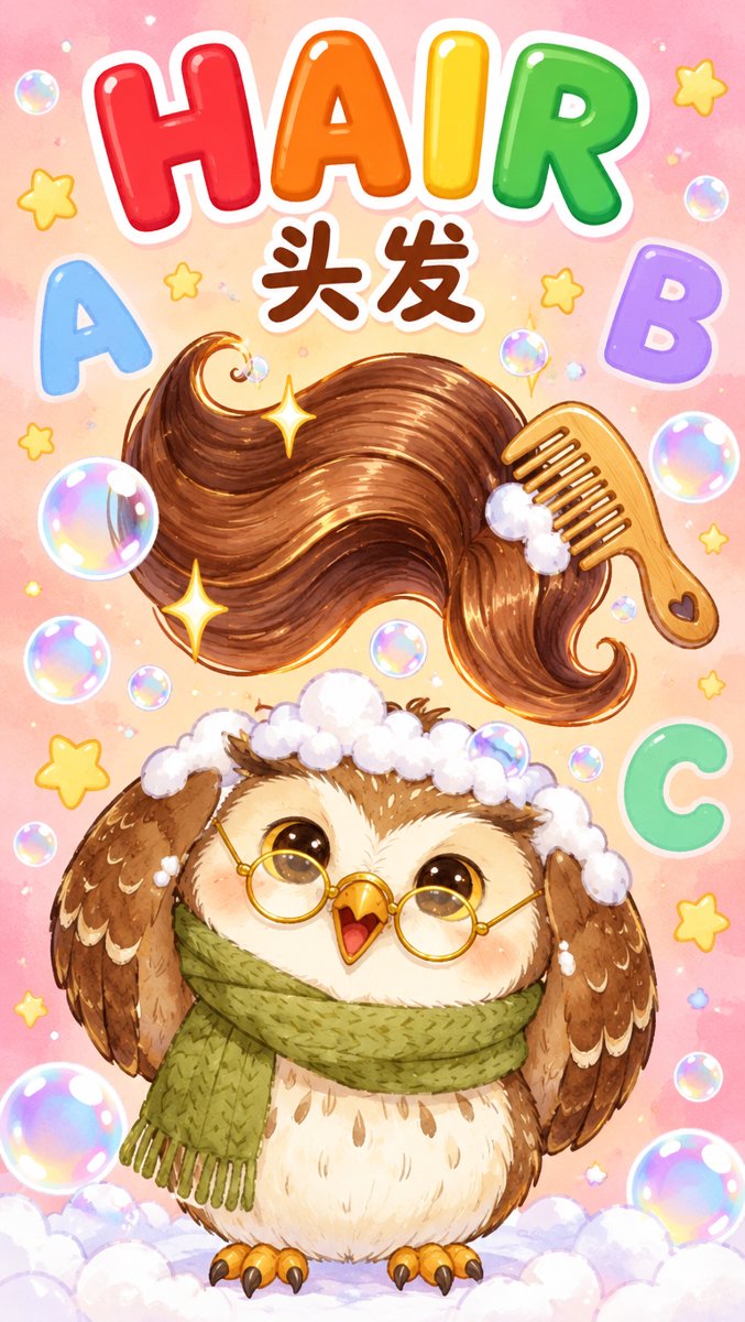 HAIR word card