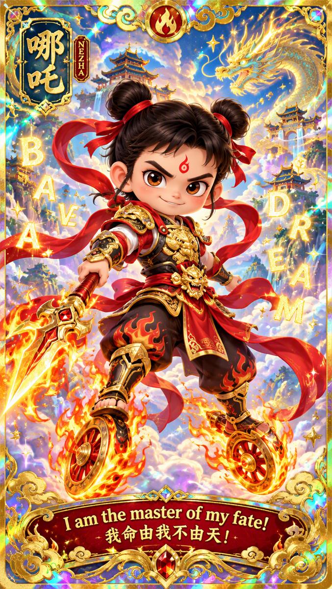 Nezha bonus collectible card