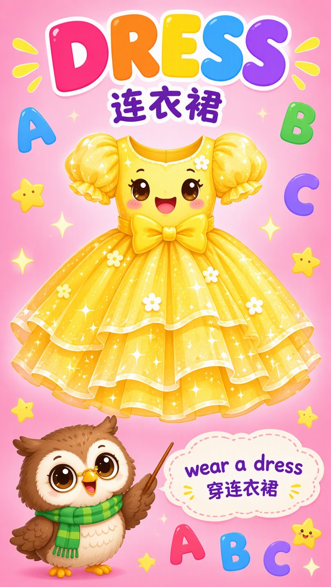 DRESS 连衣裙 word card