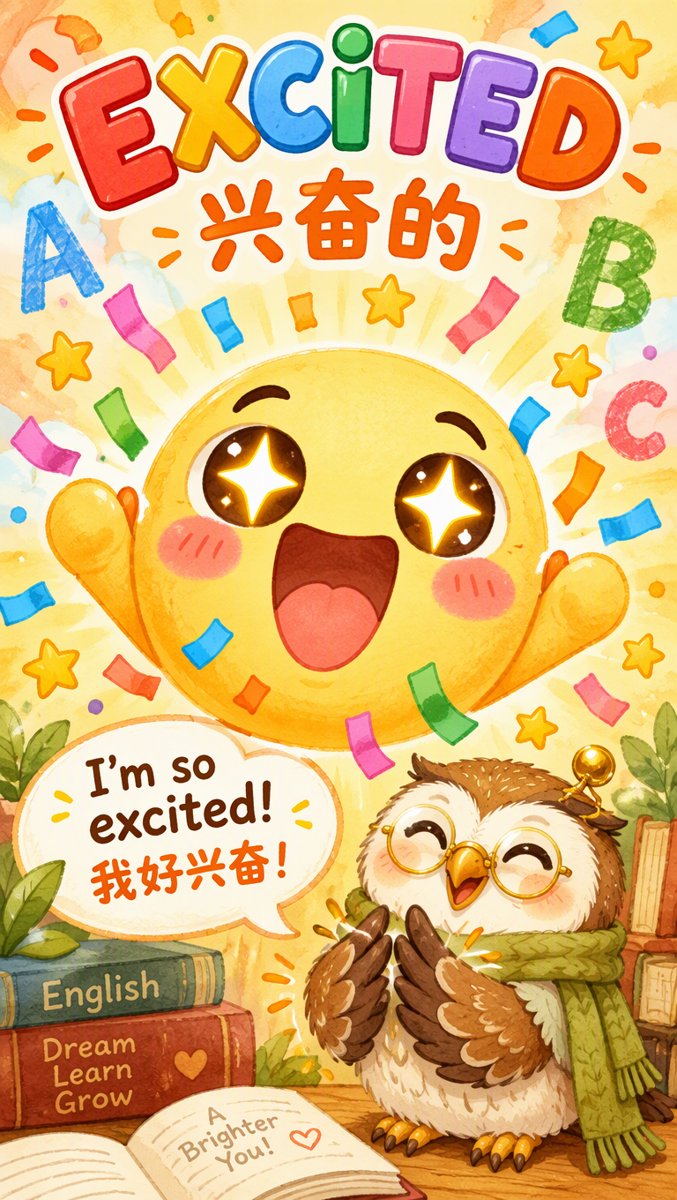 EXCITED 单词卡