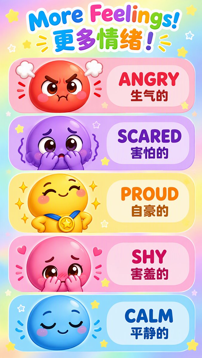 More Feelings 情绪单词表
