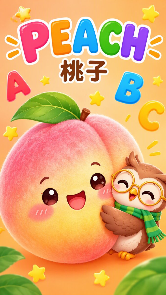 Do you want a peach? — PEACH 桃子 word card