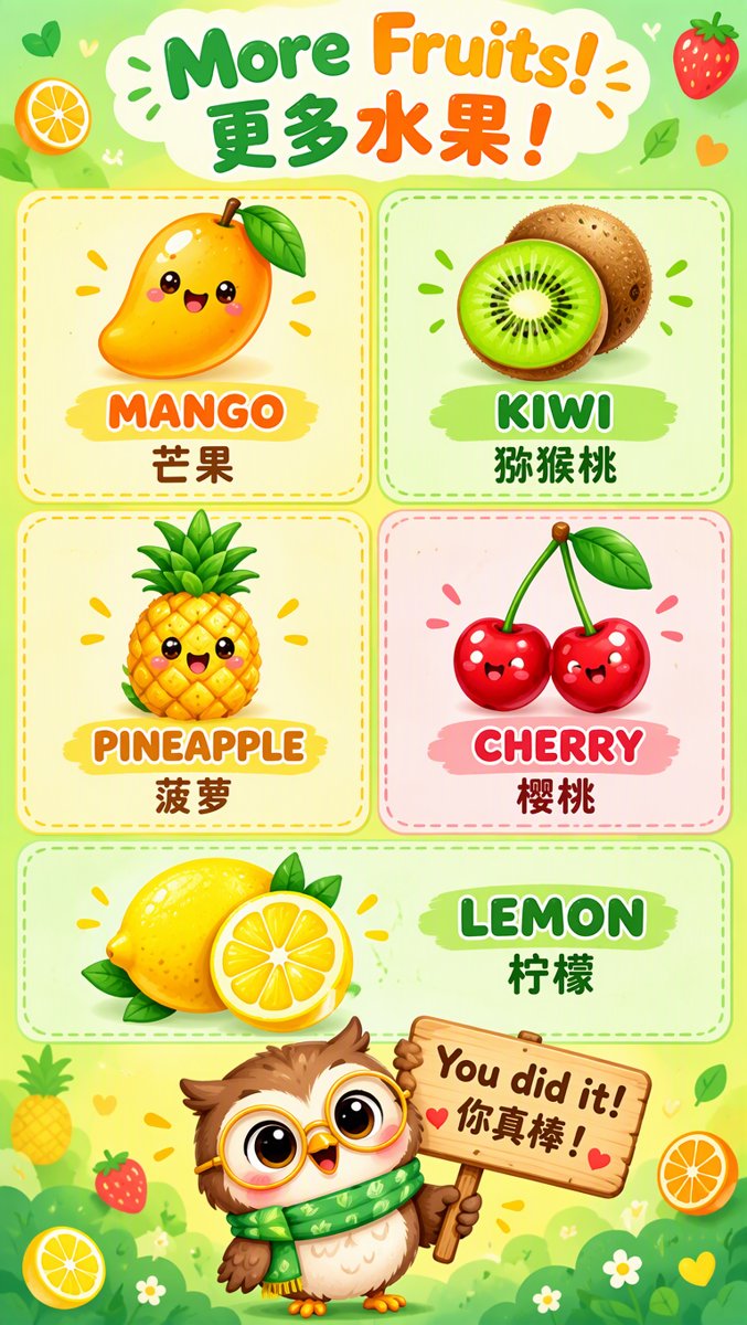 More Fruits 更多水果 grid card