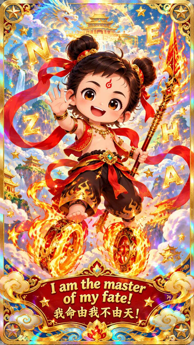 Nezha collectible bonus card — I am the master of my fate!