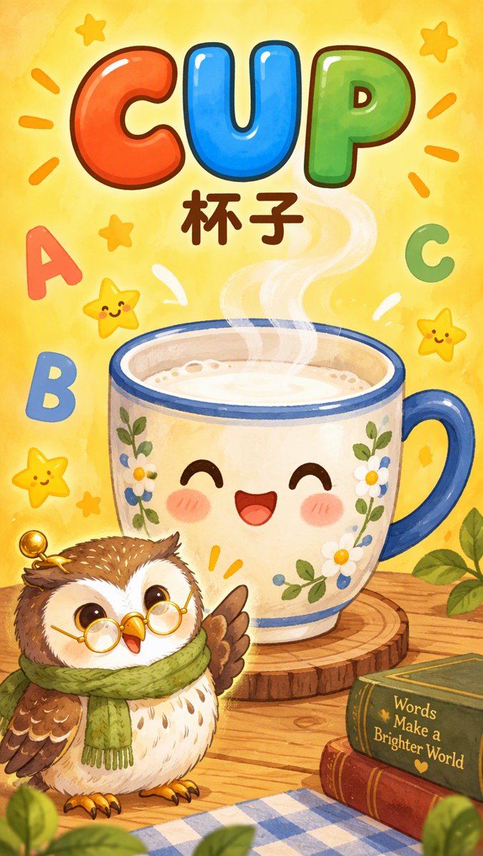 Cup word card