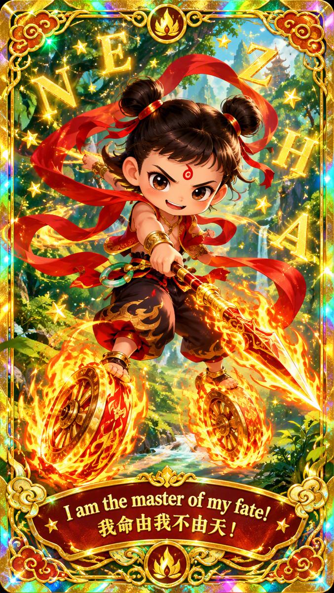 Nezha collectible bonus card