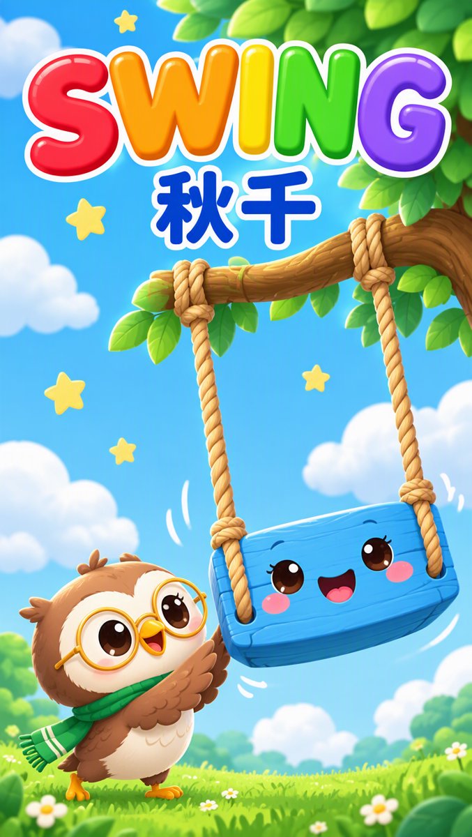 SWING 秋千 word card