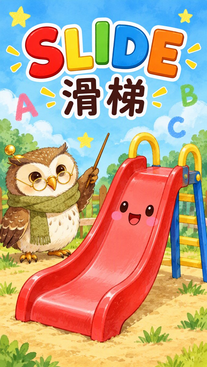 Slide word card 滑梯单词卡