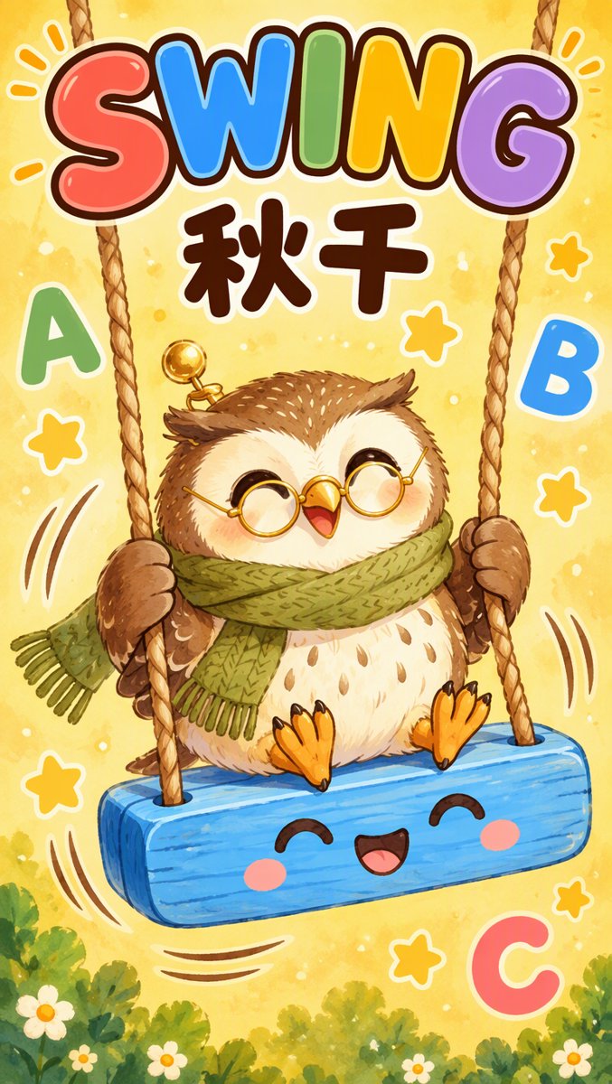 Swing word card 秋千单词卡