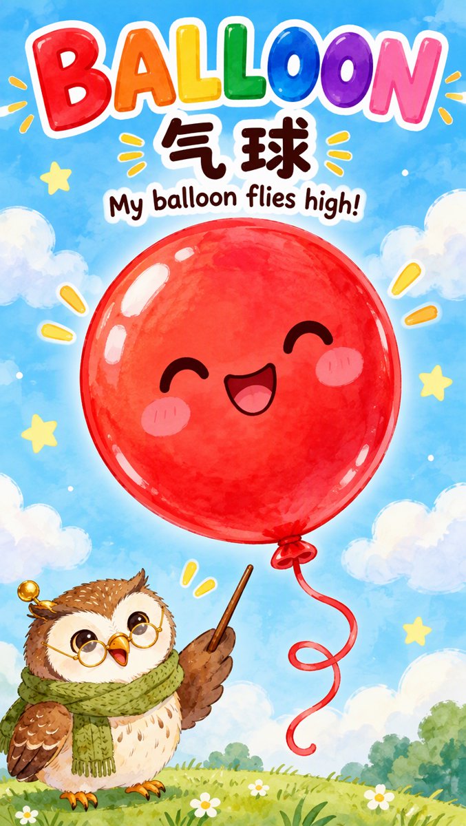 BALLOON 气球 word card