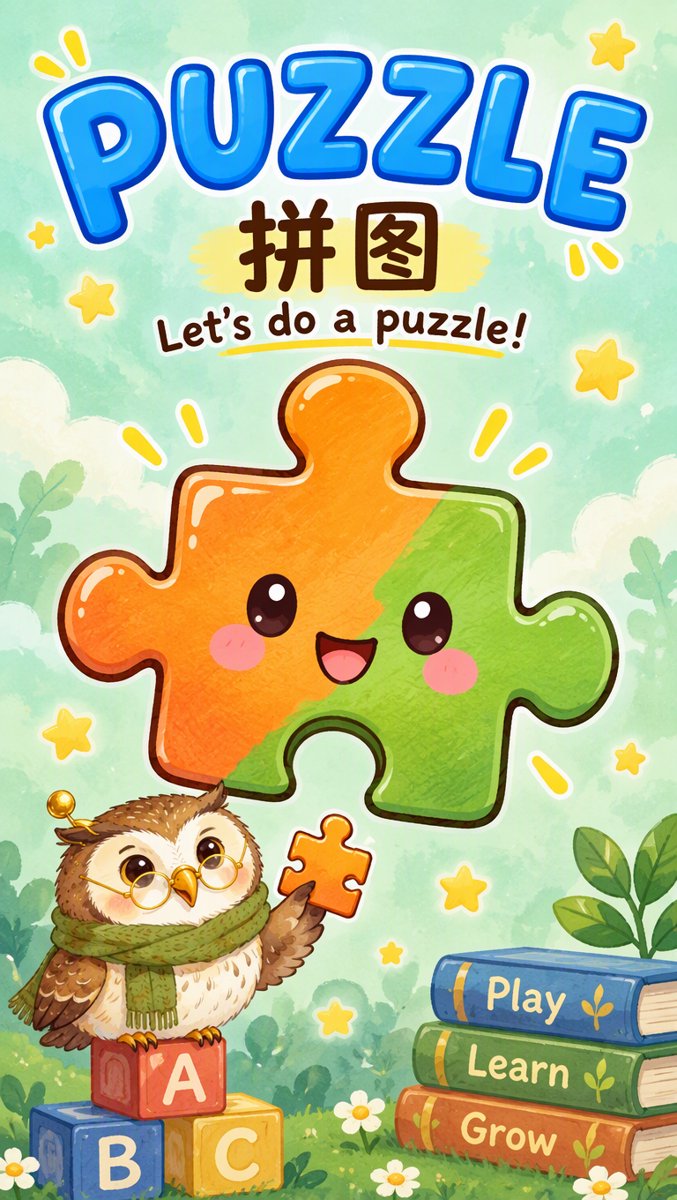PUZZLE 拼图 word card