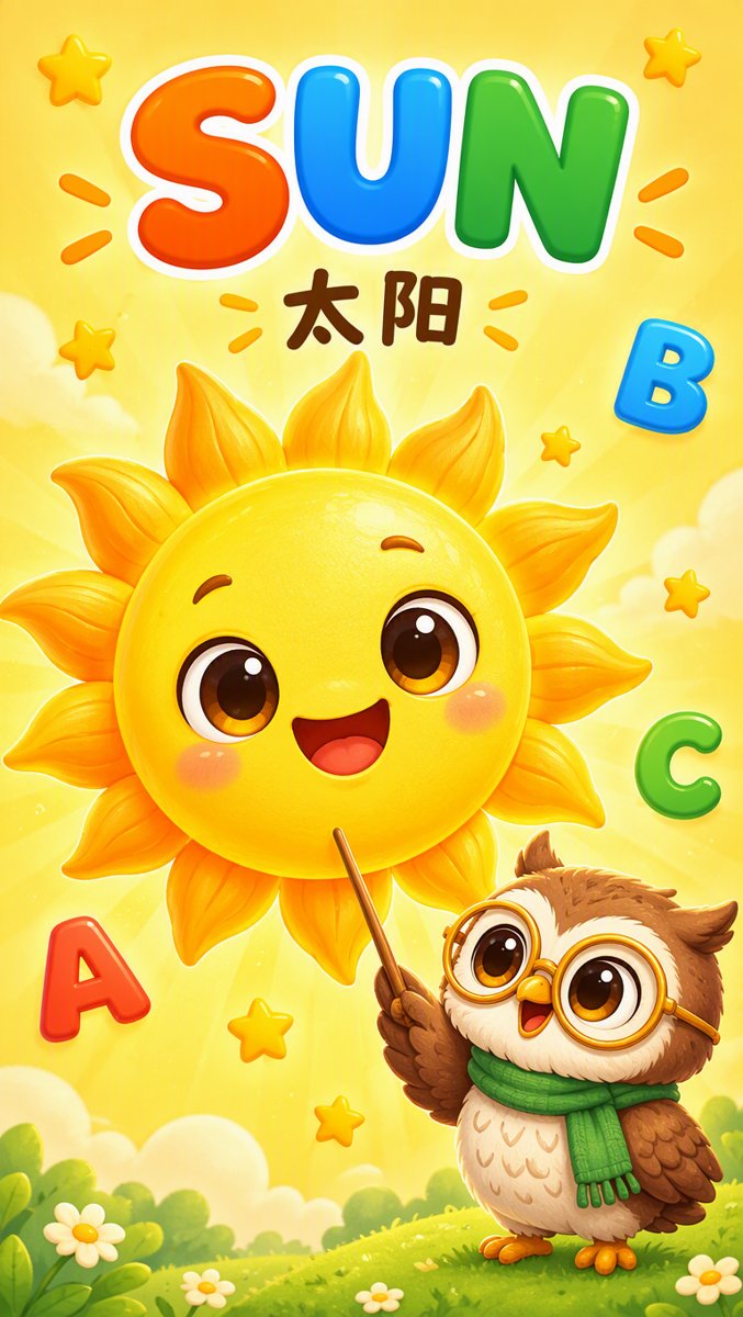 SUN word card