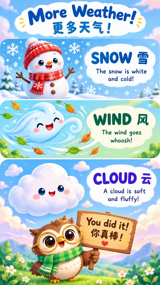 More Weather grid — snow, wind, cloud