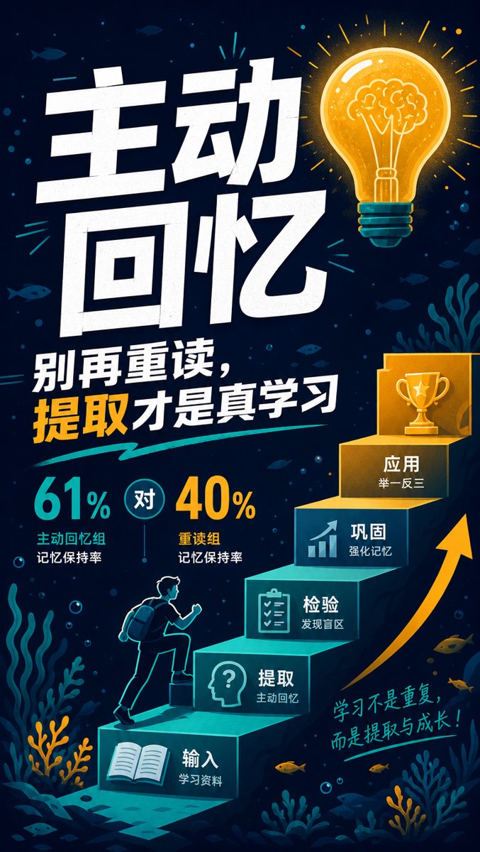 主动回忆：别再骗自己，提取才是真学习
