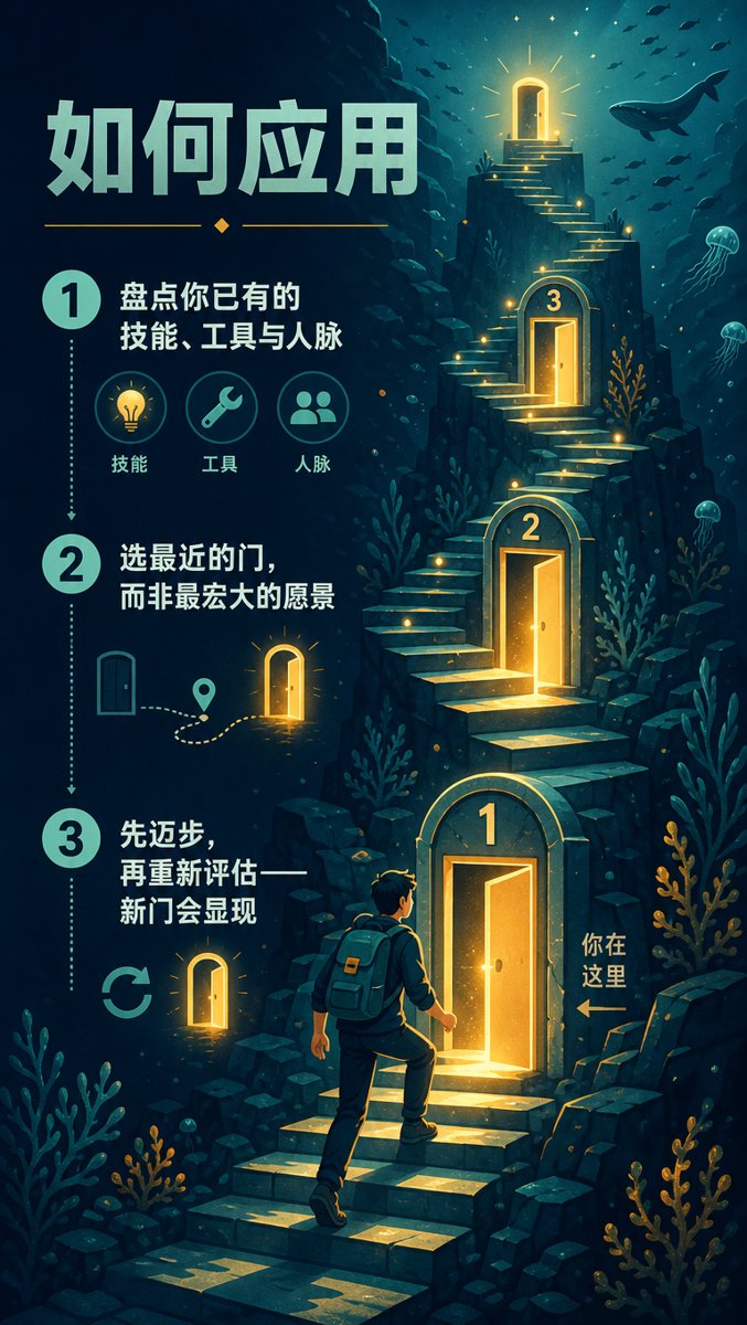 盘点你手里有的,选最近的门,迈步