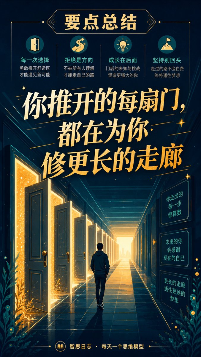 你推开的每扇门,都在为你修更长的走廊