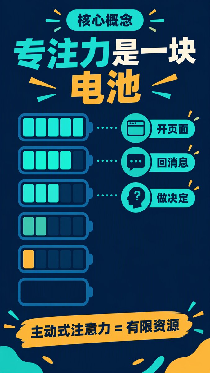 核心概念 — 专注力是一块电池