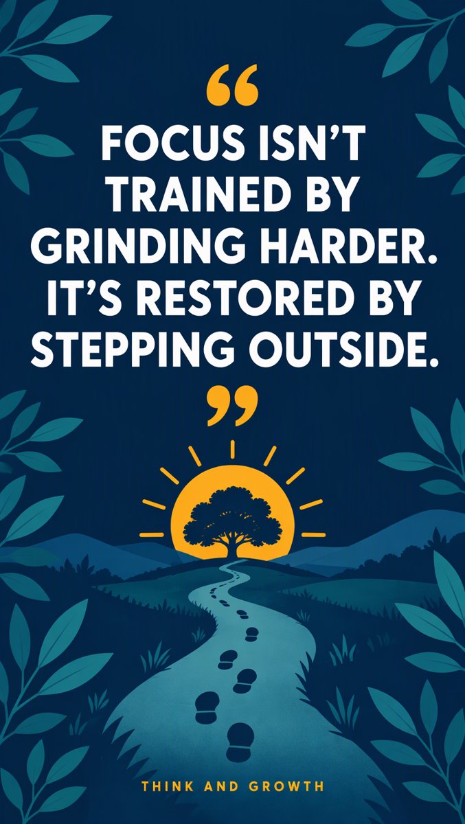 Takeaway — Focus is restored by stepping outside