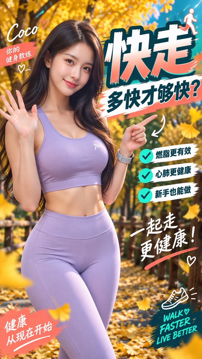 🚶‍♀️ 步数不够，快走来救？！悉尼大学10万人实锤：不到5,000步，走得快照样降死亡风险——Coco的「快走配速表三招」：每分钟100步、能说话唱不了歌、快3慢3