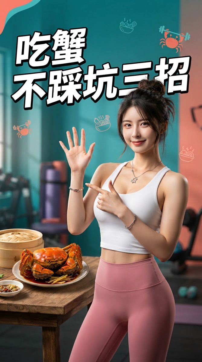 🦀 秋风起蟹脚痒！但健身党吃蟹别踩坑——Coco的「三招聪明吃蟹法」：蟹肉是宝藏，蟹黄是雷区⚠️