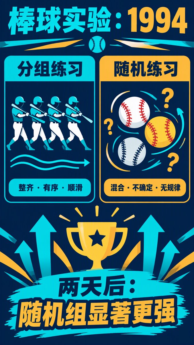 棒球实验 — 分组练习 vs 随机练习
