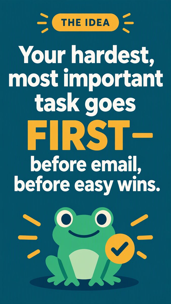 The Idea — your hardest, most important task goes first