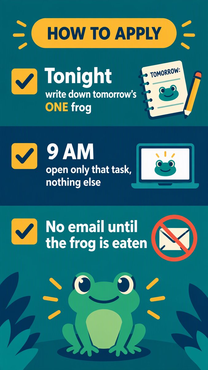 How to Apply — tonight write the frog, 9 a.m. open only it, no email until done