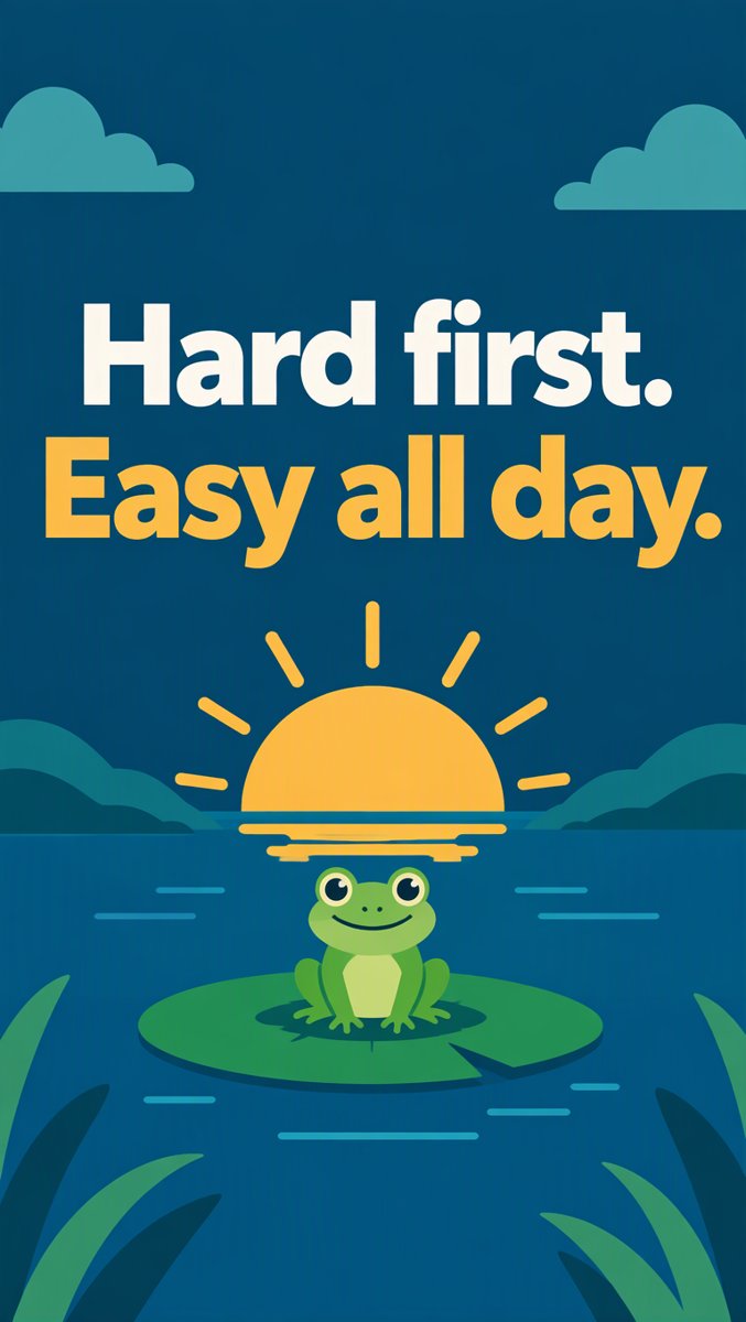 Takeaway — Hard first. Easy all day.