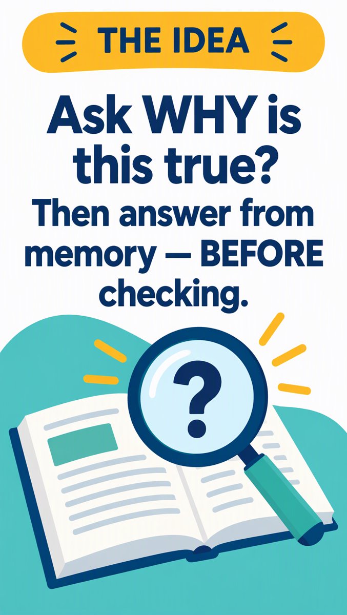 The Idea — ask WHY, answer from memory before checking