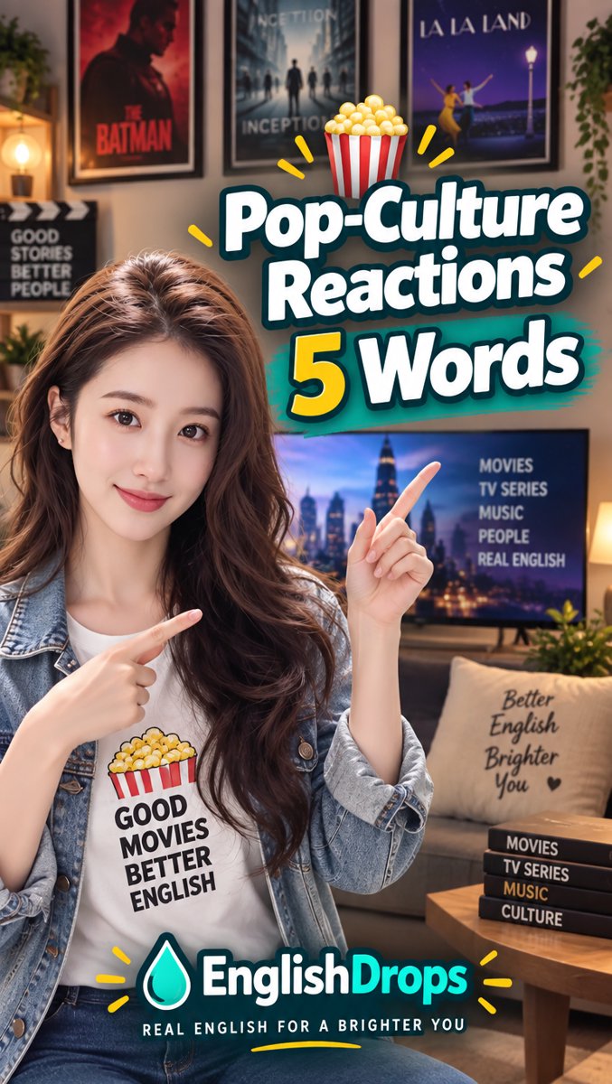 🍿 5 Words That Make You Sound Native — Pop-Culture Reactions | EnglishDrops
