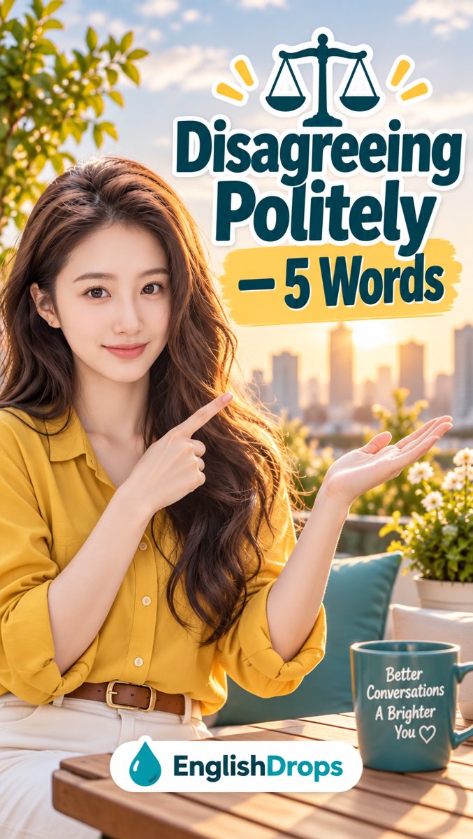 ⚖️ 5 Words That Make You Sound Native — Disagreeing Politely | EnglishDrops