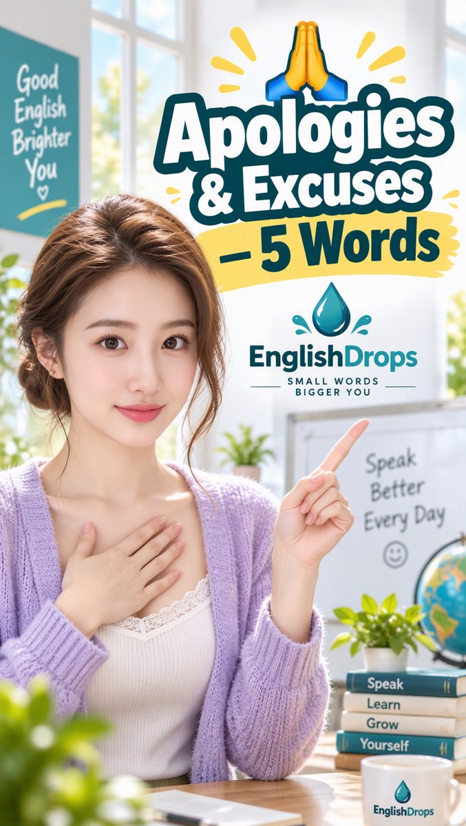 🙏 5 Words That Make You Sound Native — Apologies & Excuses | EnglishDrops