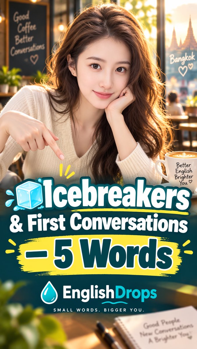 🧊 5 Words That Make You Sound Native — Icebreakers & First Conversations | EnglishDrops