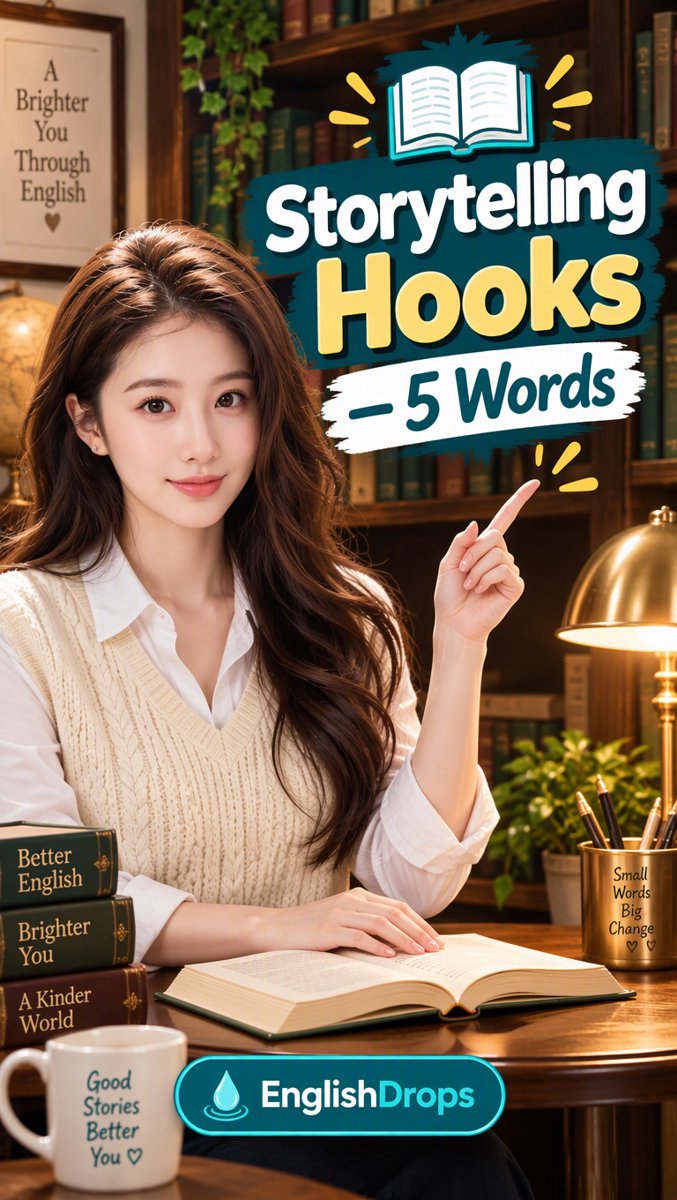 📖 5 Words That Make You Sound Native — Storytelling Hooks | EnglishDrops