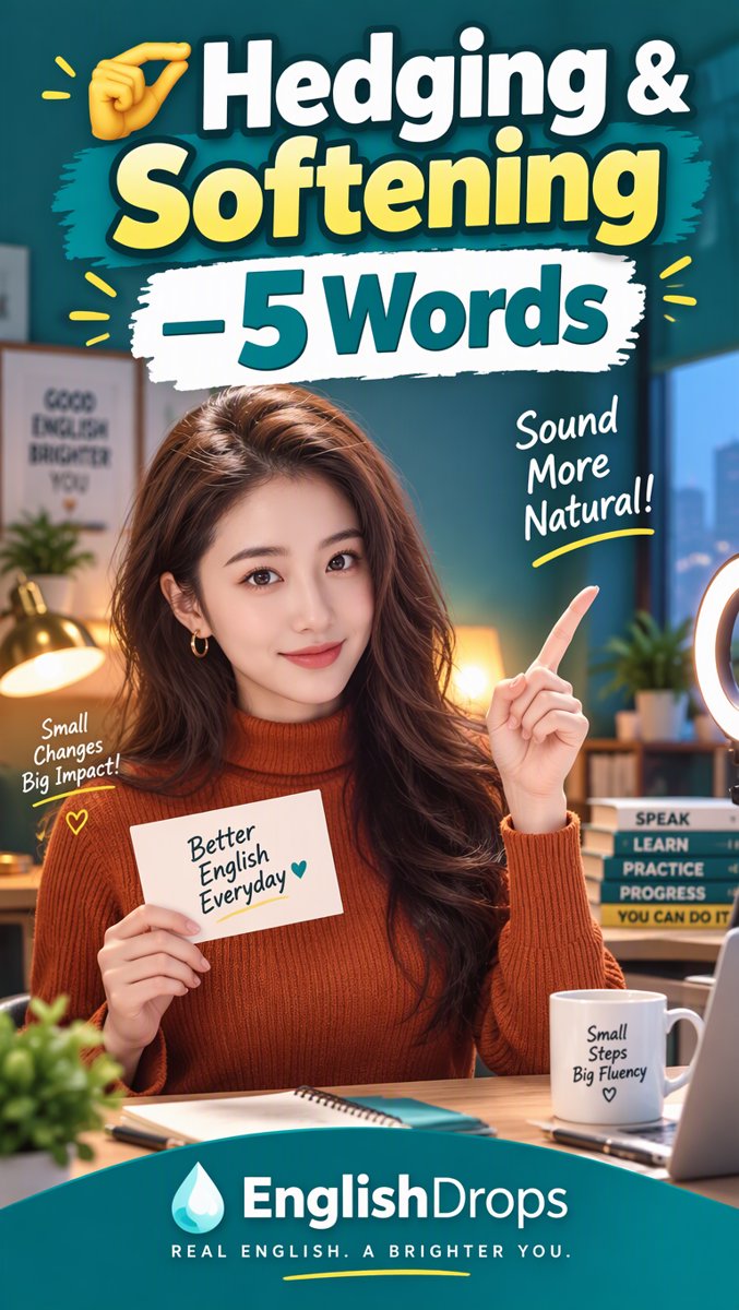 🤏 5 Words That Make You Sound Native — Hedging & Softening | EnglishDrops