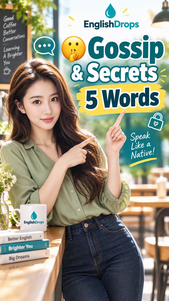 🤫 5 Words That Make You Sound Native — Gossip & Secrets | EnglishDrops