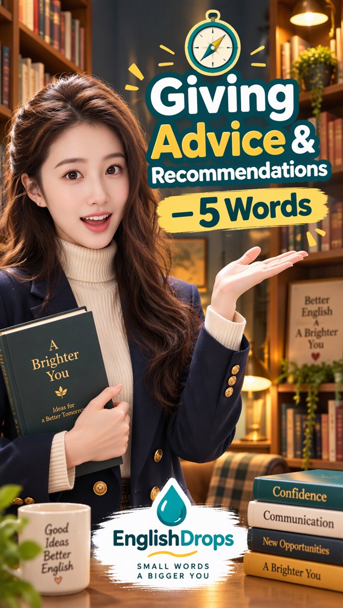 🧭 5 Words That Make You Sound Native — Giving Advice & Recommendations | EnglishDrops