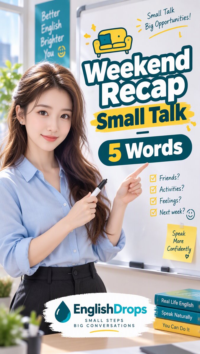🛋️ 5 Words That Make You Sound Native — Weekend Recap Small Talk | EnglishDrops