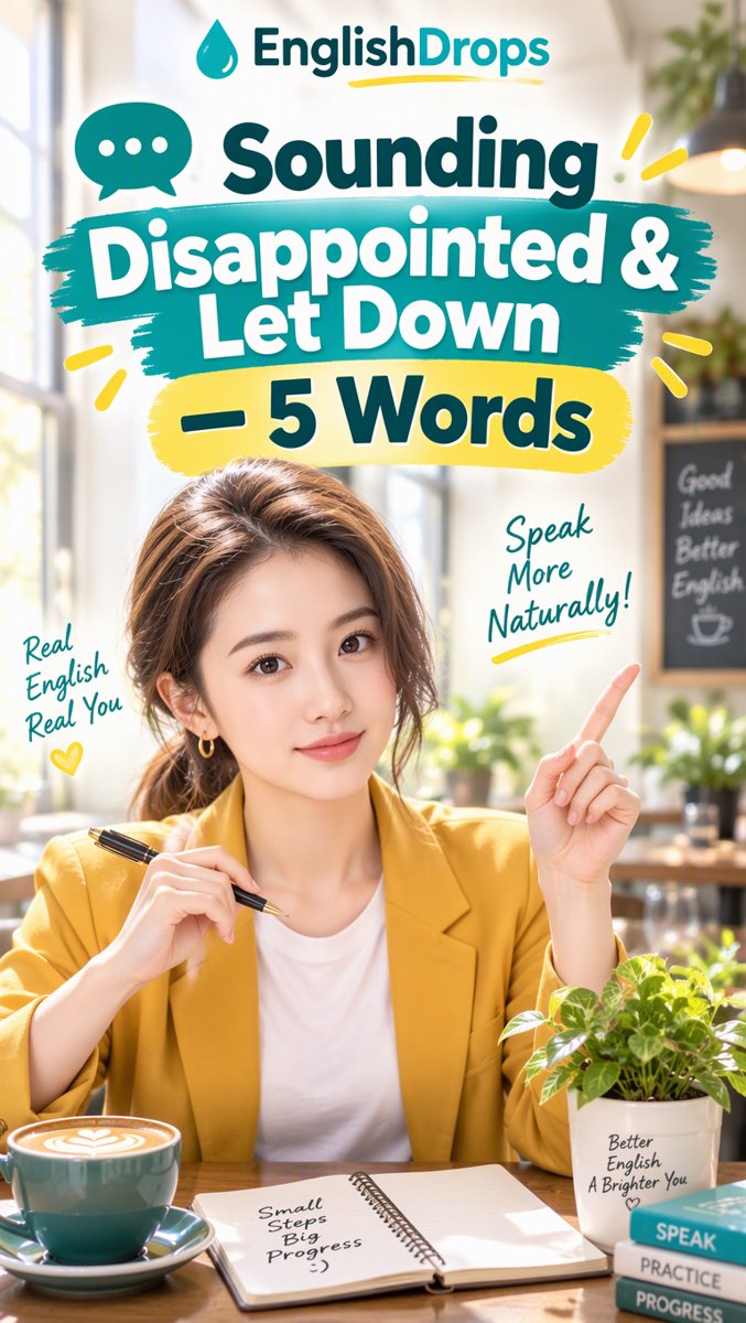 💬 5 Words That Make You Sound Native — Sounding Disappointed & Let Down | EnglishDrops
