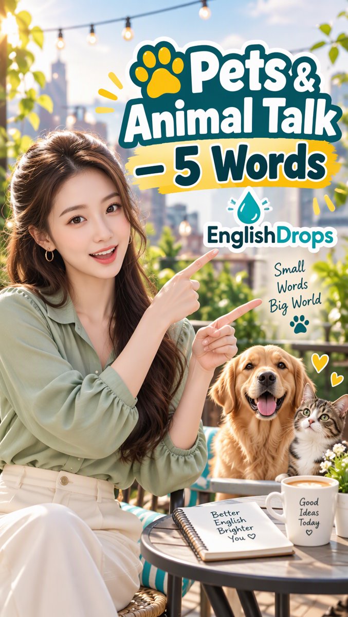 🐾 5 Words That Make You Sound Native — Pets & Animal Talk | EnglishDrops