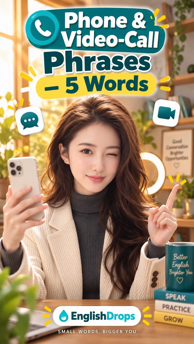 📞 5 Words That Make You Sound Native — Phone & Video-Call Phrases | EnglishDrops