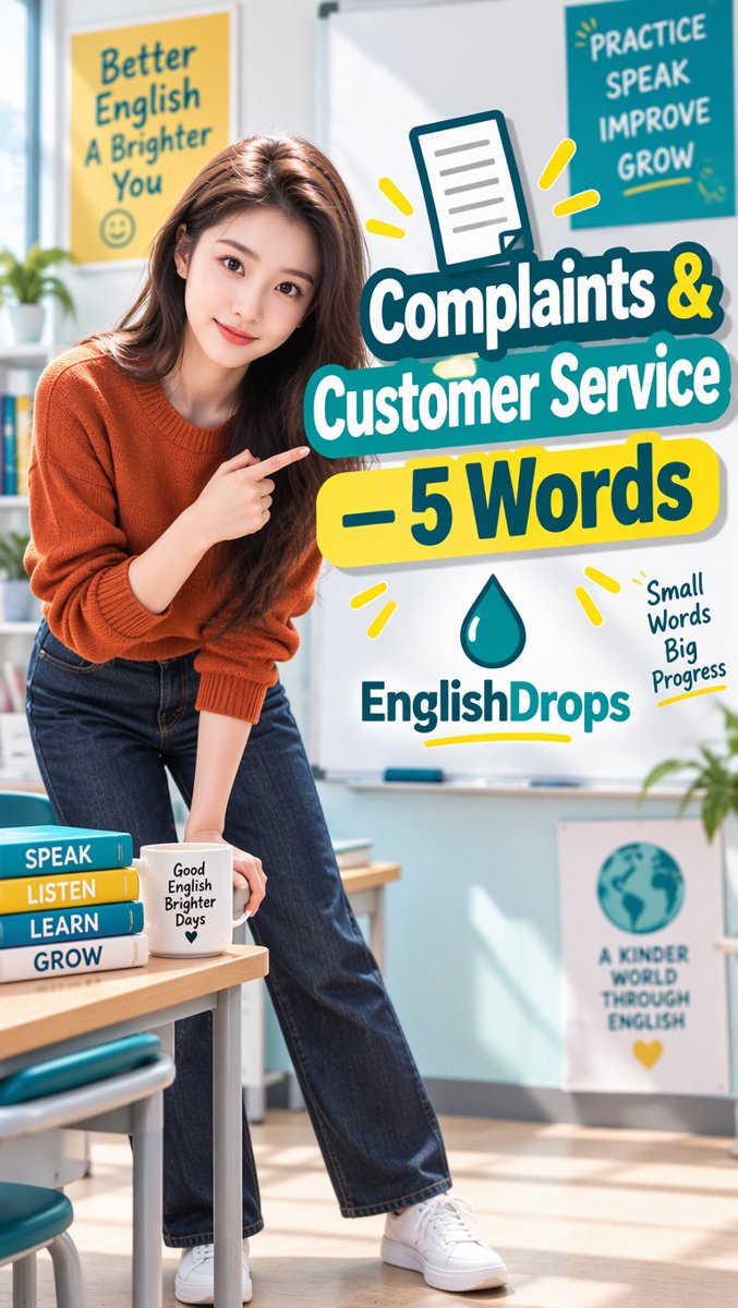 🧾 5 Words That Make You Sound Native — Complaints & Customer Service | EnglishDrops