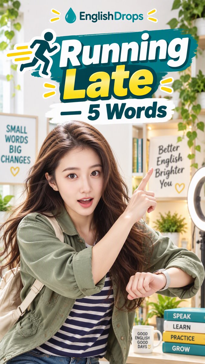 🏃 5 Words That Make You Sound Native — Running Late & Rushing | EnglishDrops