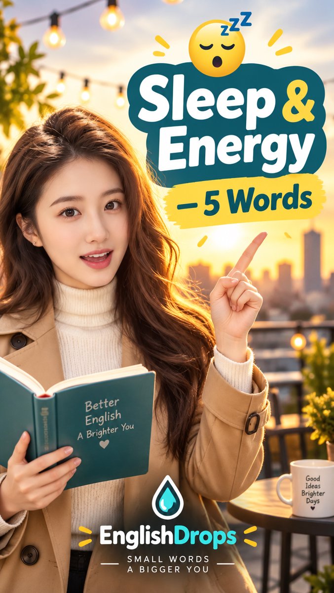😴 5 Words That Make You Sound Native — Sleep & Energy | EnglishDrops