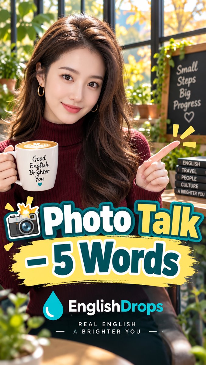 📸 5 Words That Make You Sound Native — Photo Talk | EnglishDrops