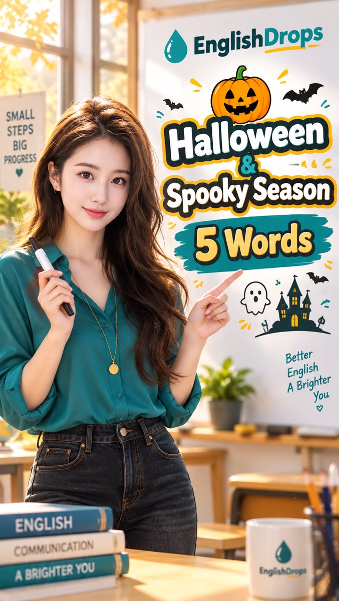 🎃 5 Words That Make You Sound Native — Halloween & Spooky Season | EnglishDrops