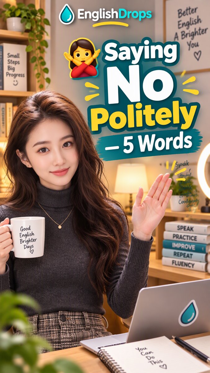 🙅 5 Words That Make You Sound Native — Saying No Politely | EnglishDrops